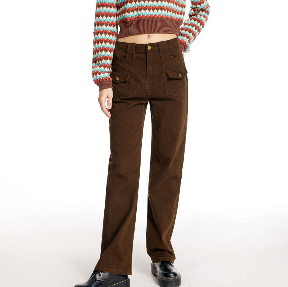 Retro XL Chocolate Brown High Waist Pant